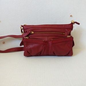 London Fog "Genuine Leather" Multi Pocket Bag